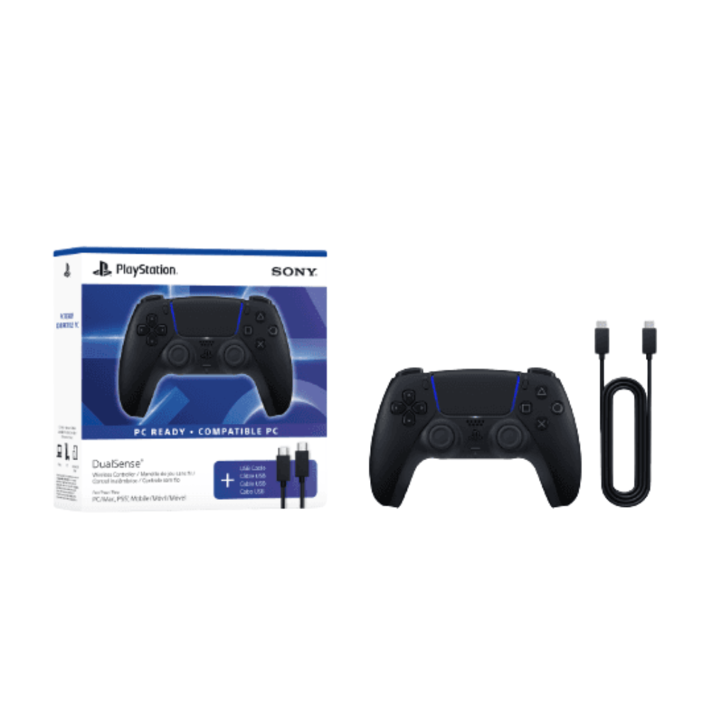 Joystck Sony PS5 DualSense Midnight Black PC Ready + Cble USB